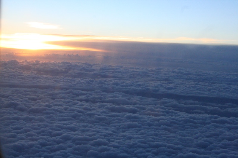 Airborne sunset