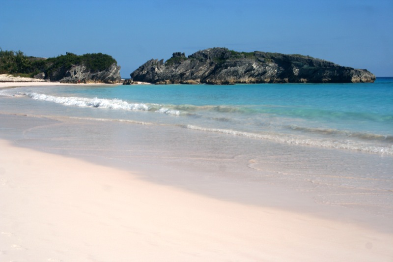 Along the beach