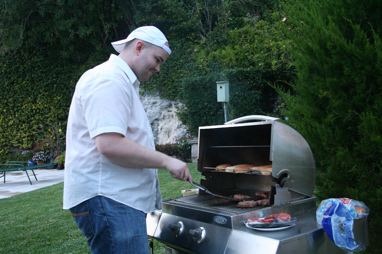 At the grill