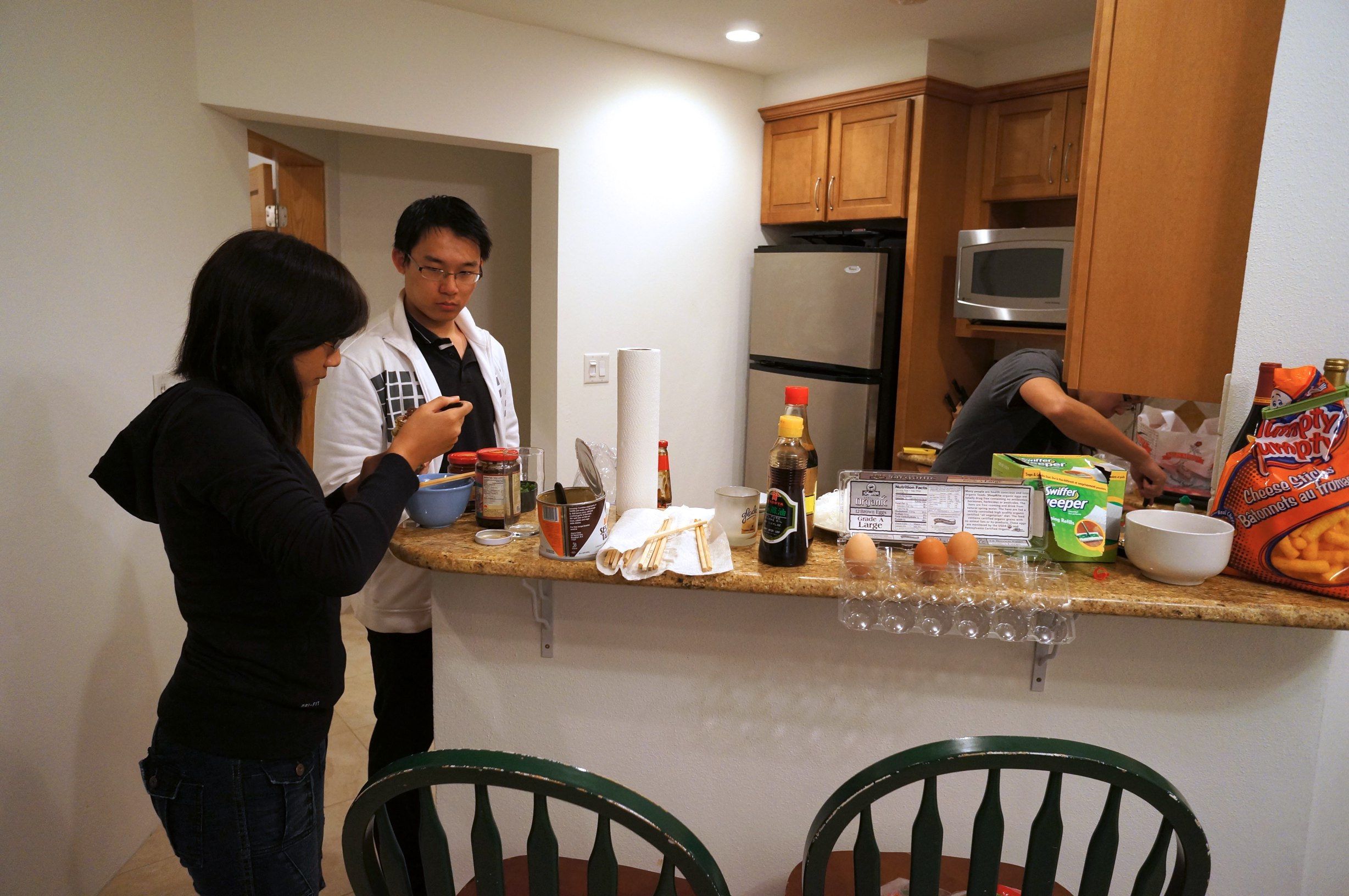 Karen and Phil prepare