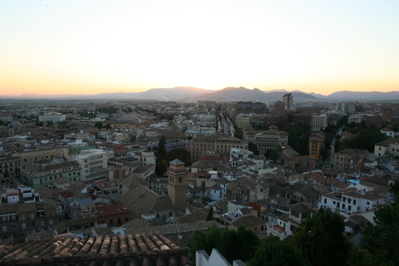 Sunset over Granada